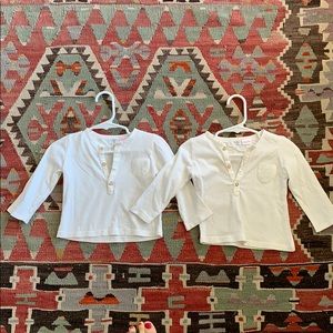 Set of two Zara mini white shirts